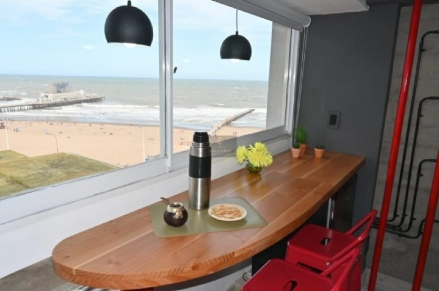 Departamento con vista al mar en Torre Bristol para 3 personas. 